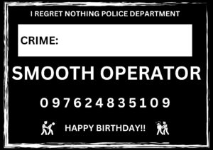 Novelty Mugshot Crime Card - Smooth Operator
