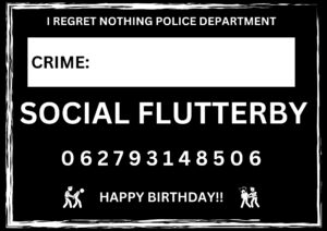 Novelty Mugshot Crime Card - Social Flutterby