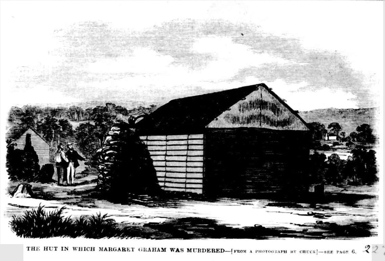 Hut where Margaret Graham was murdered