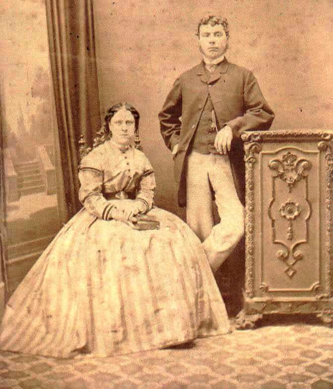 Portrait of Annie Chapman with her husband in 1869